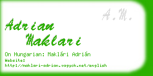 adrian maklari business card